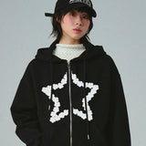 [UNISEX] フラワースターフーディドジップアップ