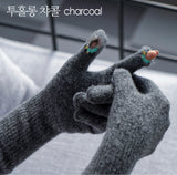 two hole long touch finger gloves 5colors