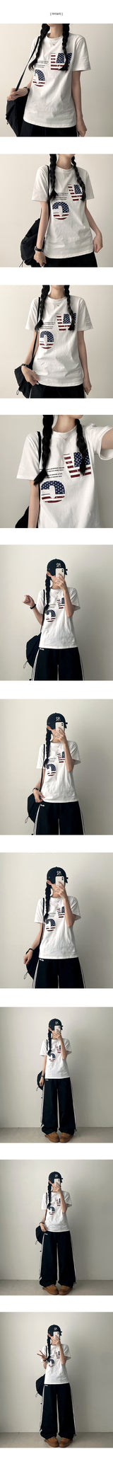 Delder W.C レタリング半袖Tシャツ