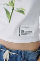 FLOWER CROP TOP (WHITE)