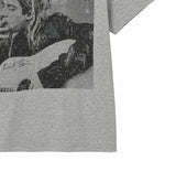 グランジ ヴィンテージ フォト プリント ショートスリーブ Tシャツ