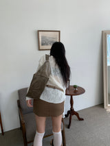 Demay Modern Basic Belt Mini Skirt