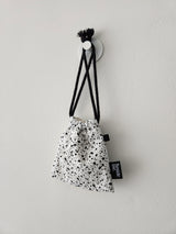 terazzo flat string pouch bag - white S