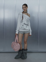 SUE Wide Hoodie Top