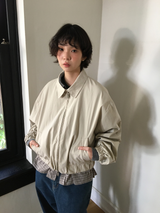 Petit check frill blouson (2color)