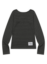 ROSA V-NECK STRIPED LONG SLEEVE T(2COLOR)