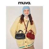 muva. Original 2023 New Boston Bag, Autumn Winter Fashion Versatile Genuine Leather Handbag, New Arrival Dec 19