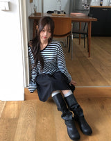 ソイボーダーVネックニット