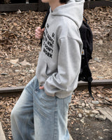 Stay Lettering Cropped Hoodie