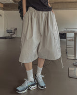 プレーダイアゴナルビッグカーゴバルーンバミューダパンツ