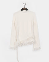 Hio Lace Side Shirring Turtleneck T-shirt