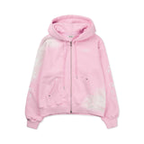 スモッグモチーフジップアップフーディー[Pink]