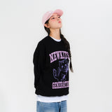COLLEGE CAT SWEATSHIRTS-BLACK