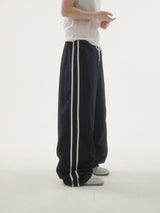 Rise track line pants -2C