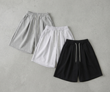 Side-Button Structured Shorts