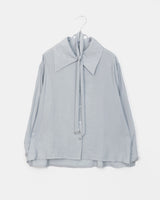 Mirun belt high-neck overlay shirt