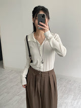 PB Open Collar Cardigan T-shirt