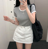 [BELLIDE MADE] スパンカラーリングリンガーTシャツ
