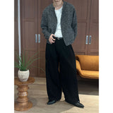 [Unisex] Side tuck snap wide denim pants(2color)