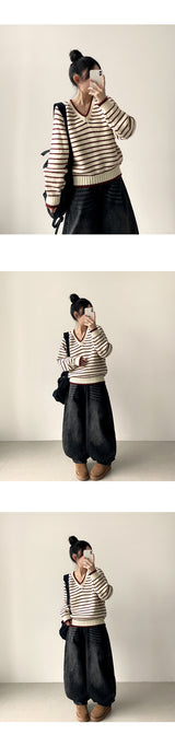 Pintz waist banding denim wide balloon pants