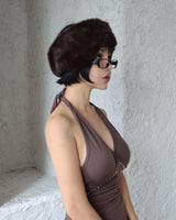 Cubic Halterneck Long Sleeveless