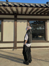 Make Cropped Hooded Leather Vest 2C