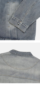 [F/W] Track line biker denim jacket