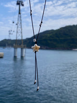 watercolor starfish string necklace