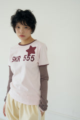 SKR 555 LAYERED TOP (PINK)