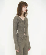 ASYMMETRIC COLOR KNIT CARDIGAN