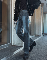 Mille stone washed bootcut denim pants