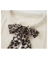 Leopard Ribbon Knit Cardigan