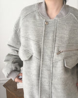 Polva Brush Mohair Zipper blouson Jumper