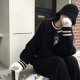 [BELLIDE MADE] Round colour matching knit zip-up