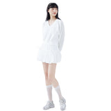 フラワーレースチョゴリTシャツ ホワイト