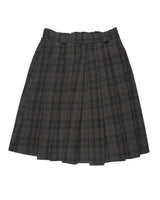  CHECK LOOP PLEATS SKIRT