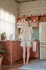 Low Short-sleeve Two-piece Cream[24175WTSSN]