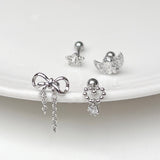 [SET] ドロップリボンエンジェルスターピアス