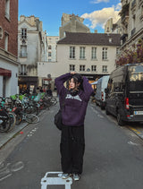 Koi Lettering Overfit Hooded Knit
