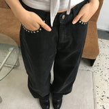 プロジェクトムーンアイレットレタリングバルーンフィットワイドコットンパンツ (1 Color)
