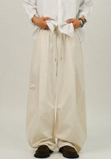 NL Non-Fade One Tuck Denim Linen Curved Pants