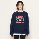 UNISEX EARTH グラフィックオーバースウェット[ネイビー]