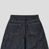 Verity Two-Tuck Curved Denim Pants