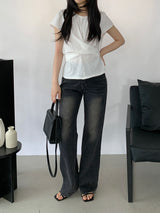 Amélie Shirred Wrap Blouse