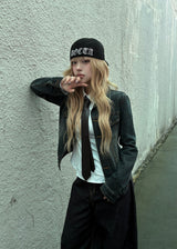  LETTERING PUMKIN CAP (BLACK)