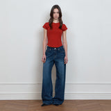 C 90S LINE BASIC T-SHIRT_RED