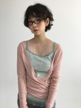 ソム ストライプ レース ノースリーブ (4color)