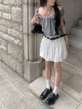 Cloud Puff Pumpkin Mini Balloon Skirt & Belt SET (2 colors)