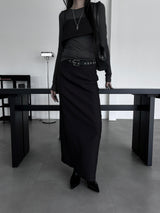 deep shade long skirt
