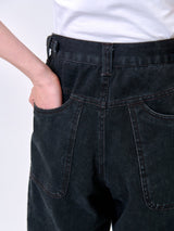 WASHED STITCH CARPENTER PANTS_Black